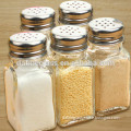 100ml High quality clear sealed spices glass bottle for pepper salt with screw cap